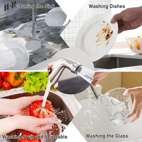 Miniatura 7 de Pulverizador de fregadero compatible con Moen universal de repuesto de rociador de cocina, cabezal rociador de fregadero con manguera y soporte
