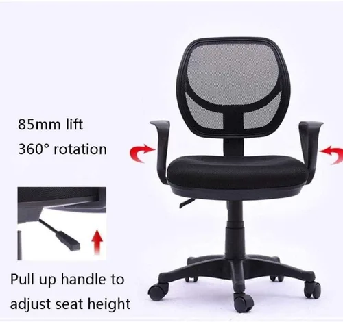 Miniatura 4 de Round Back Office Chair Staff Student Dormitory Home Arched Computer Chair Mesh Lifting Swivel Chair Backrest Staff Chair