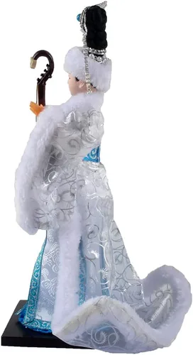 Miniatura 2 de Figura de seda de artesanía tradicional china de 12 pulgadas, adornos coleccionables de personajes antiguos chinos para decoración del hogar (blanco)