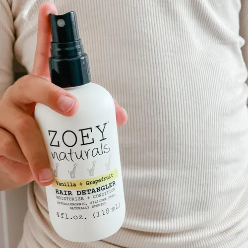 Miniatura 6 de Zoey Naturals - Spray desenredante de cabello de vainilla y pomelo para niños, hidrata el cuero cabelludo y combate los enredos y el cabello seco