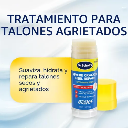 Miniatura 2 de Dr. Scholl's Bálsamo Restaurador para Reparación de Talones Severamente Agrietados 2.5oz, con 25% de urea para pies secos y agrietados, cura e