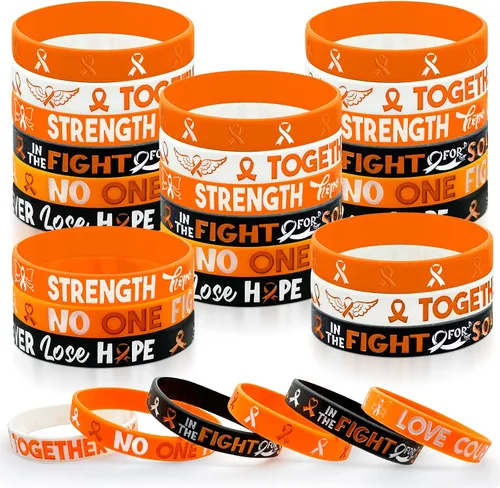 30 pulseras de silicona para concientización del cáncer, pulseras elásticas con cinta inspiradora, suministros de pulsera de goma Hope Faith