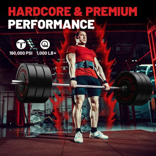 Miniatura 5 de PAPABABE 7FT Olympic Barbell 45 lb Barbell 2 INCH 1000lbs/1500lbs Capacity Olympic Bar with Moderate Knurling For Squats Curls Deadlifts Barra