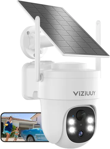 Miniatura 12 de VIZIUUY - Cámaras de seguridad solar inalámbricas para exteriores, 2 paquetes de cámaras de seguridad de 3MP inalámbricas para exteriores, cámara