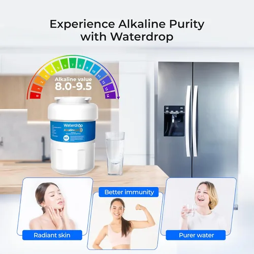 Miniatura 3 de Waterdrop Alkaline WD-F13 Reemplazo para GE® MWF®, SmartWater® MWFP, MWFINT, MWFA, GWF, HDX FMG-1, GSE25GSHECSS, WFC1201, RWF1060, Mejora pH Filtro