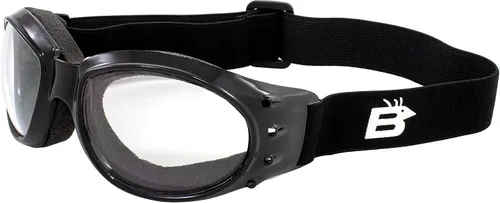 Miniatura 8 de Birdz Eyewear Eagle - Gafas de seguridad acolchadas para motocicleta, 2 pares, marco negro con lentes ahumados transparentes y polarizados, gafas