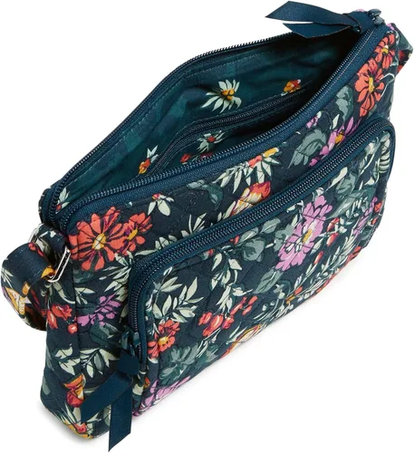 Miniatura 4 de Vera Bradley Bolso cruzado estilo hipster de algodón para mujer con protección RFID