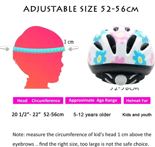 Miniatura 5 de Casco de bicicleta súperligero rosa para niñas pequeñas y bebés. Hawaiian Flower