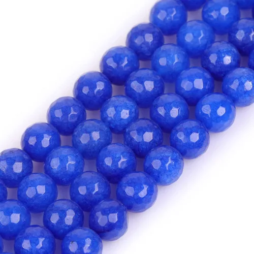 Miniatura 67 de JOE FOREMAN Cuentas redondas de piedra natural de jade amarillo facetadas de 0.47 pulgadas para fabricación de joyas, cuentas de 15 pulgadas