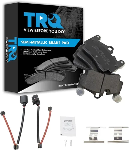 Miniatura 56 de TRQ Pastillas de freno delanteras semi metálicas compatibles con Ford Expedition 2018-2021 F-150 2018-2020 Lincoln Navigator 2018-2022