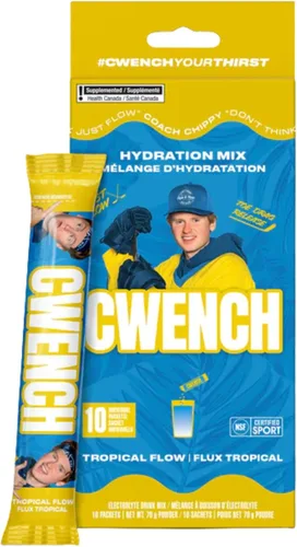 Miniatura 8 de CWENCH HYDRATION Mezcla de electrolitos de frambuesa azul, 11 onzas, polvo de electrolitos sin azúcar con sal marina celta, vitaminas B y BCAA