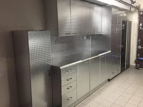 Miniatura 5 de Placa de diamante industrial con acabado cromado metálico, lámina inferior de vinilo, rollo adhesivo para estantes, paredes y pisos