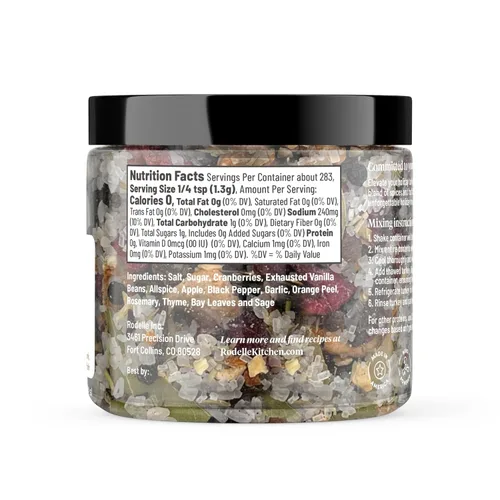 Miniatura 3 de Rodelle Gourmet Salmuera de Pavo, Frasco de 13 Oz, Bueno para un Pavo, Ingredientes Premium para Retener la Humedad Pavo, Cerdo, Pollo, Pescado