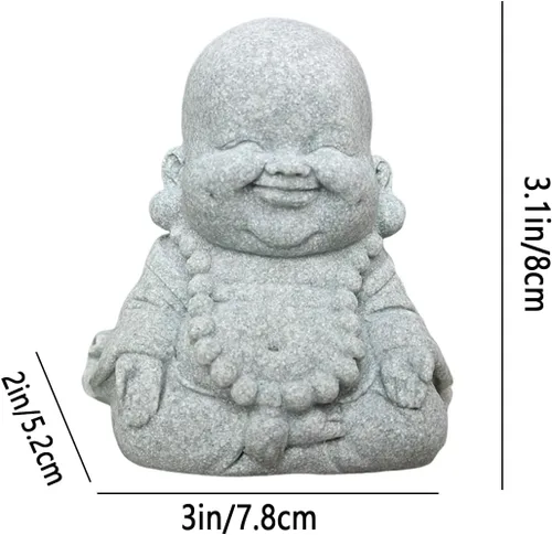 Miniatura 3 de livelyfish Decoración de pecera de Buda, figuras asiáticas de Buda de piedra para acuario, jardín zen, estatua de pecera, decoración de esculturas