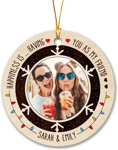 Miniatura 11 de Adornos de Navidad personalizados 2025 para amigas, regalos de adorno para la decoración del árbol de Navidad, regalo personalizado de Navidad