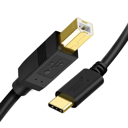 Miniatura 14 de CableCreation Cable de impresora USB C a B de 3.3 pies, escáner y cable MIDI para piano digital Yamaha Casio, controlador DJ, 1 M, negro
