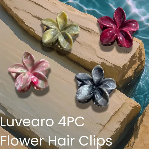 Miniatura 7 de Pinzas de pelo con flores para mujeres y niñas, de pelo grueso a fino, grandes y bonitas, pinzas de garra antideslizantes, accesorios decorativos