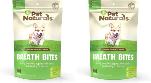 Miniatura 3 de Pet Naturals Breath Bites - Ambientador de aliento para perros, 60 masticables, aliento fresco, apoyo gastrointestinal saludable y salud dental