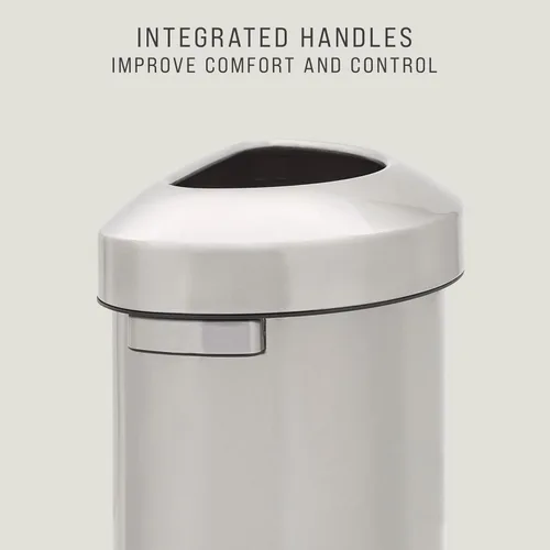 Miniatura 4 de Rubbermaid Commercial Products Refine - Contenedor de basura decorativo, 23 galones, redondo de acero inoxidable para oficinas, centros comerciales