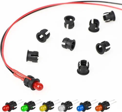 Miniatura 25 de 100 lámpara LED de diodo de luz blanca cálida de 5mm (Lente Transparente Redonda DC 3V 20mA) Bombilla de iluminación, componente electrónico, luz