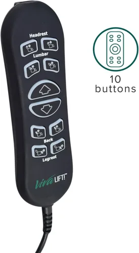 Miniatura 6 de AlveyTech Control remoto de repuesto de 10 botones y 5 pines para silla elevadora Pride VivaLift (versión estándar y temprana Viva Lift 2)