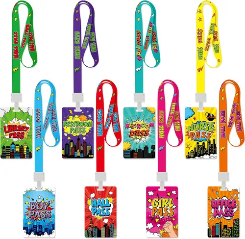 Miniatura 8 de Ctosree Juego de 8 cordones de PVC irrompibles para pasillos y pases escolares, suministros escolares, suministros para profesores, para aula