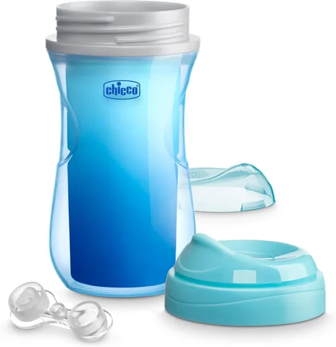 Miniatura 5 de Chicco Vaso aislante para niños de más de 12 meses, 9 onzas, con boquilla de borde antiderrames, resistente a mordeduras, doble pared, sin BPA