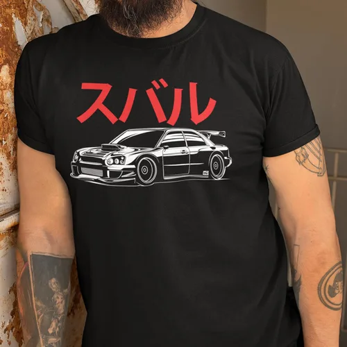 Miniatura 32 de Subie Generation Cars - Camiseta de manga corta para adultos, mecánico japonés de carreras, regalo para amantes de los automóviles, entusiastas