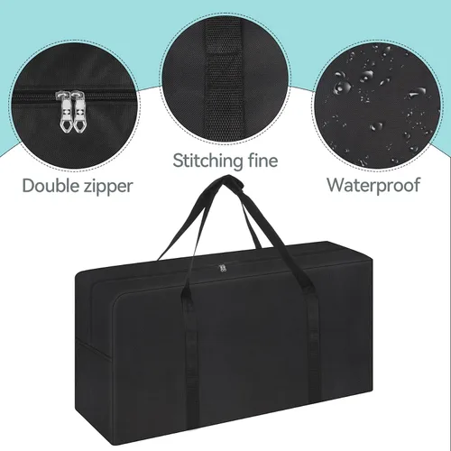 Miniatura 3 de Klmnop Bolsa de almacenamiento para sillas plegables de alta resistencia, tela Oxford 600D, funda de almacenamiento para silla grande