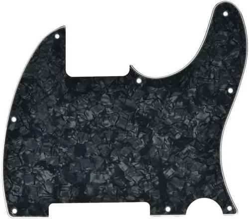 Miniatura 12 de KAISH Golpeador de 8 agujeros, liso, para guitarra Telecaster Esquire, perla de abulón