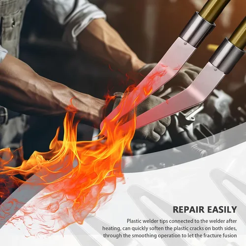 Miniatura 6 de 4 puntas de soldadura de plástico por pistola de soldador de plástico, puntas de soldador de plástico de acero inoxidable con codo de 45°, cabeza