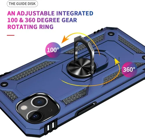 Miniatura 3 de Funda para iPhone 13, iPhone 13, [grado militar de 16 pies probada en caídas], anillo protector a prueba de golpes para iPhone 13, azul