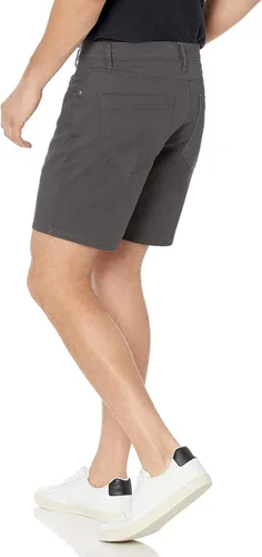 Miniatura 2 de Tienda Essentials Pantalones cortos de ajuste recto con entrepierna elástica de 7 pulgadas para hombre