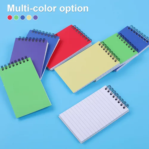 Miniatura 6 de Utron 8 cuadernos en espiral, cuaderno de bolsillo de doble bucle de 3 x 5, mini cuadernos estilo oficina, bloc de notas pequeño de bolsillo