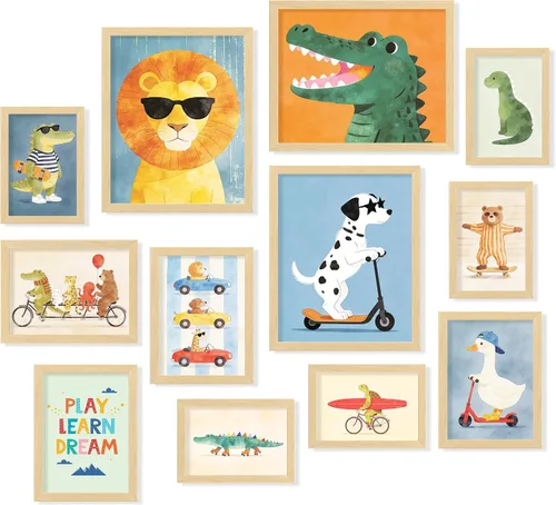 Miniatura 16 de 97 Decor Decoración de habitación infantil para niños, decoración de pared para guardería, impresiones artísticas de pared para niños, carteles