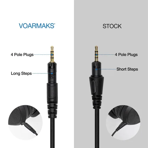 Miniatura 2 de Cable de audio DJ de 4 polos de pasos largos compatible con Pioneer HDJ-X5 X7 S7 CUE1 Auriculares Alambre Dj de resorte en espiral extendido