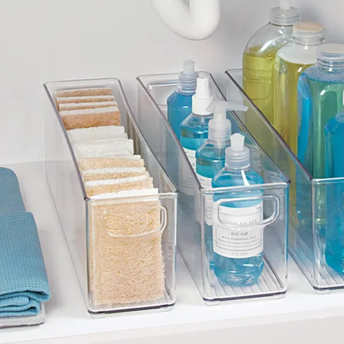 Miniatura 6 de iDesign - Contenedor apilable de plástico reciclado, perfecto para guardar bolsas de leche materna, transparente