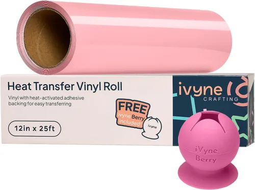 Miniatura 9 de iVyne, Rollo de vinilo de transferencia de calor, láminas de vinilo termotransferibles para Cricut, vinilo de prensa de calor para camisetas, gorras