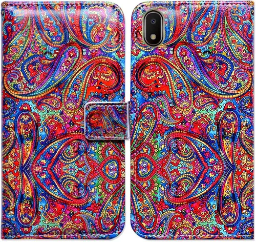 Miniatura 36 de Bcov Funda tipo cartera para Galaxy A10e, con diseño de bandera americana retro con tapa para Samsung Galaxy A10e Retro American Flag