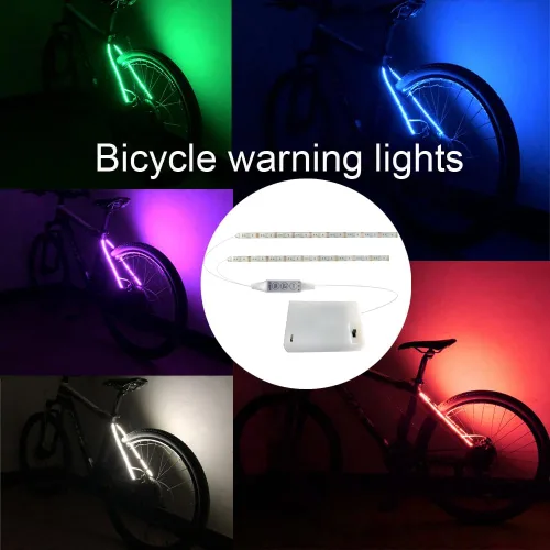 Miniatura 3 de 2 tira eléctrica LED bicicleta scooter luces noche ciclismo colorido lámpara impermeable seguridad monopatín scooter luces