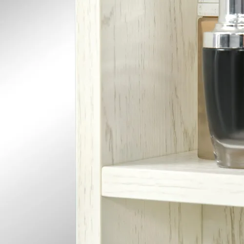 Miniatura 9 de kleankin Botiquín de baño de 24.75 x 25.5 pulgadas con espejo, estante de almacenamiento, armario de baño montado en la pared para sala de estar