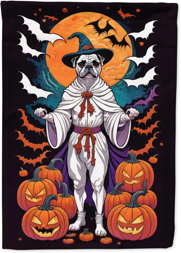 Miniatura 54 de Caroline's Treasures DAC1466GF - Bandera decorativa para jardín de Halloween de Affenpinscher Witchy para jardín, decoración para patio exterior