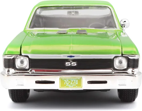 Miniatura 5 de Maisto 1:24 Escala 1970 Chevrolet Nova SS Vehículo fundido a presión (los colores pueden variar), verde