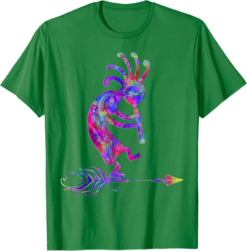 Miniatura 5 de Native American Kokopelli With Feather 2 - Camiseta Fan Fun, Negro, S