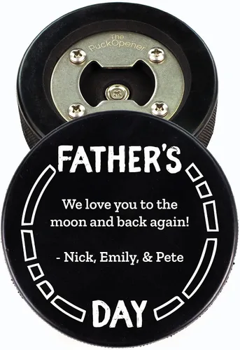 Miniatura 8 de Abridor de botellas de hockey para el Día del Padre, regalo personalizado impreso para el mejor papá, tamaño oficial, diseño personalizado de Thanks