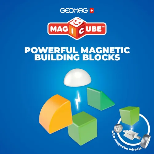 Miniatura 8 de Geomag Magicube 13 bloques magnéticos – Bloques de construcción magnéticos para niños de 1 a 3 años, juguetes Montessori para niños de 1 año