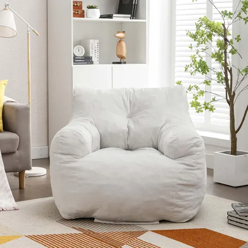 Miniatura 3 de Antetek Sillas puff para adultos y niños, moderna silla decorativa de tela de terciopelo ultra suave para sala de estar, dormitorio, apartamento