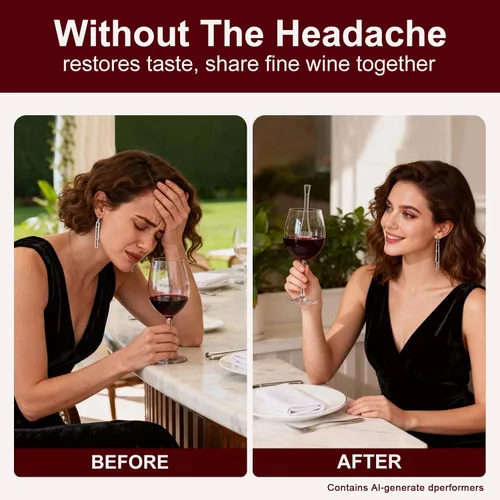Miniatura 5 de Filtro de varitas de vino, elimina sulfitos e histaminas: puede reducir y aliviar las alergias y sensibilidades al vino, purificador para restaurar