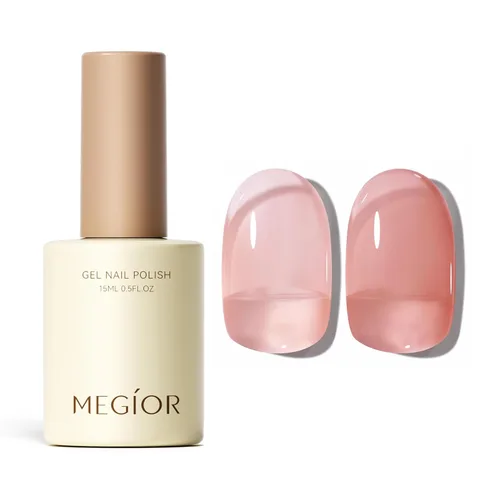 Miniatura 11 de MEGIOR Esmalte de uñas de gel blanco de 0.5 fl oz, color blanco antiguo, secado con luz UV, esmalte de gel francés, arte de uñas, salón de manicura