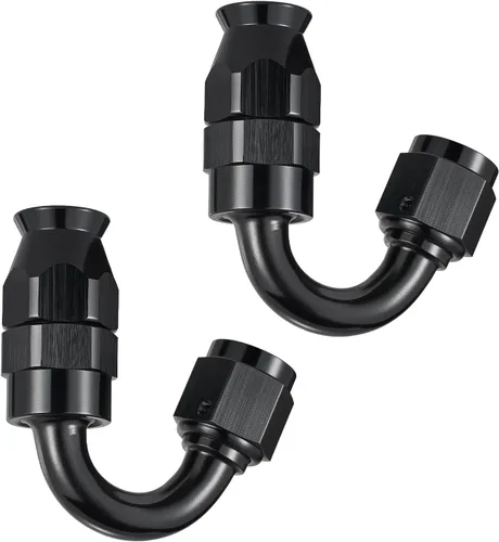 Miniatura 16 de EVIL ENERGY 6AN PTFE montaje extremo manguera montaje 180 grados negro para manguera de PTFE solamente 2PCS